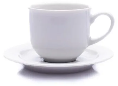 Produktbild von Thun 1794 Tasse und Untertasse, Tschechisches Porzellan, 270 ml, Opal, weiß, Thun