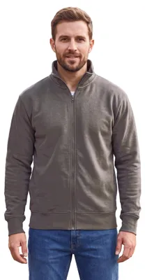 Produktbild von Mivaro Herren Sweatjacke Zipper Basic ohne Kapuze – Stehkragen Sweatshirt Jacke mit Reißverschluss aus Baumwolle - Regular Fit - Zipper Hoodie Look