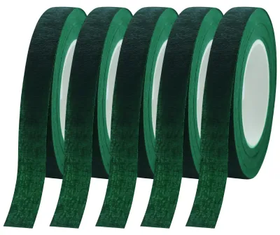 Floristenband grün, 5 Rollen, 27 m, Krepppapier, selbstklebend