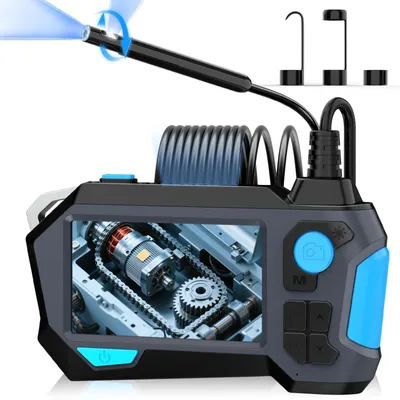 Produktbild von Endoskopkamera Inspektionskamera - Schwenkbare Sonde 9 mm - 4,5 Zoll IPS-Display - 2 m Kabel - IP68