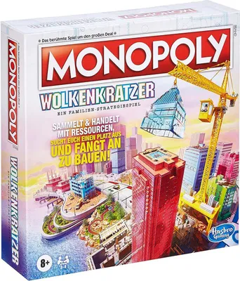 Produktbild von Monopoly Wolkenkratzer Brettspiel, Brettspiel, Wirtschaftliche Simulation, 8 Jahr(e)