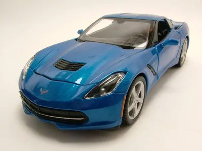 Produktbild von Chevrolet Corvette Stingray C7 2014 blau metallic Modellauto 1:24 Maisto