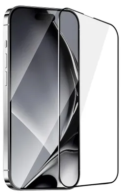 Zdjęcie produktu dla Szkło Hartowane Z Metalową Ramką Do Iphone 16 Plus 6,7" Czarna Ramka