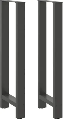 Image de Pieds de table de bar anthracite 2 pcs. 50x(110-111) cm acier