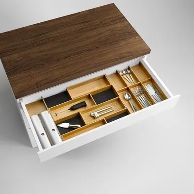 Produktbild von Modify Besteckeinsatz Set 1000, Eiche hell / Besteckkasten-Set Holz