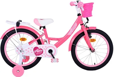 Produktbild von Volare Ashley Children's Bicycle - Mädchen - 18 Zoll - Pink/Rot - Zwei Handbremsen