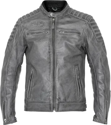 Produktbild von John Doe Storm Motorrad Lederjacke, grau, 3XL