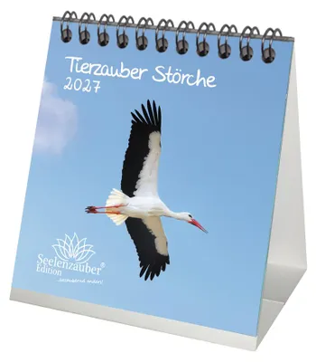 Produktbild von Tierzauber Störche Tischkalender 10x10cm für 2027 Tierzauber Störche - Seelenzauber
