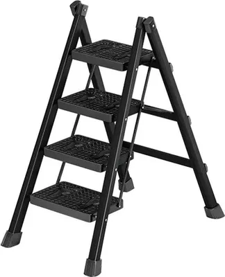 Image de Escabeau pliant léger à 4 marches, antidérapant, 150 kg