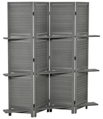 Obrázek produktu pro Rozdělovač prostoru – přepážka do místnosti – paravan – 4 panely – dřevo paulownia