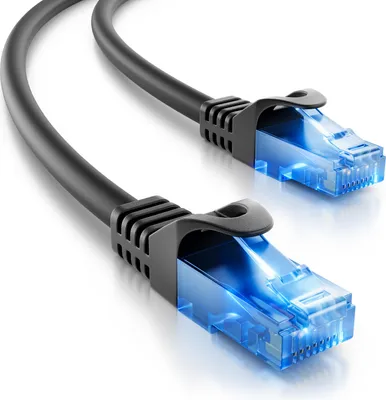 Produktbild von deleyCON 1m CAT.6 Ethernet Gigabit Lan Netzwerkkabel RJ45 CAT6 Kabel Patchkabel Kompatibel zu CAT.5 CAT.5e CAT.6a Cat.7 - Schwarz