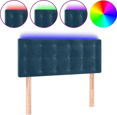 Obrázok produktu pre vidaXL LED čelná doska Tmavo modrá 100x5x78/88 cm Velvet