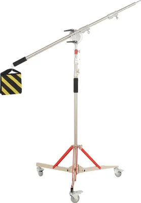 Image de Trépied d'éclairage, acier inoxydable, bras réglable, kit 32M