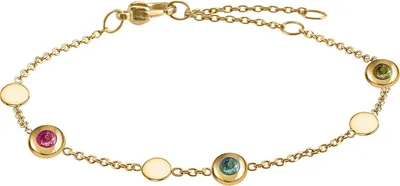 Produktbild von Boccia Damen Armband Titan, Turmalin-Steine, goldplattiert 0