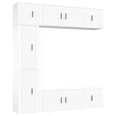 Immagine prodotto di vidaXL set di mobili TV da 7 pezzi in legno bianco