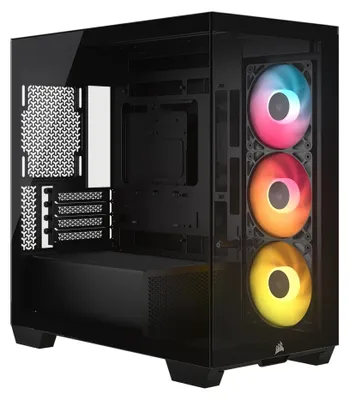 Obrázok produktu pre Corsair 2800X RS-R ARGB, Midi Tower, PC, Čierna, Mini-ITX, micro ATX, Nerezová oceľ, Plast, Temperované sklo, Hranie
