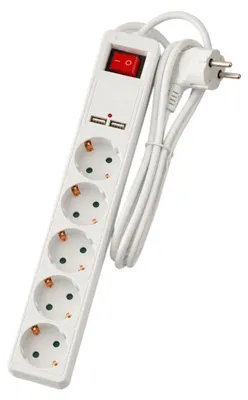 Produktbild von Arcas 5-fach Schuko Steckdosenleiste mit 2x USB | Schalter | 3680W