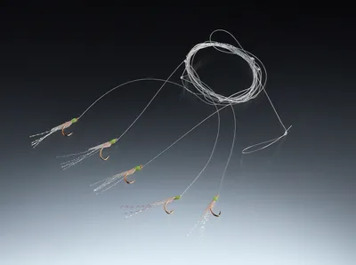 Produktbild von Balzer Heringssystem Micro 1,50m 5 Haken Gr. 14 - Heringsvorfach
