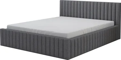 Produktbild von Polsterbett  LOGAN 160x200 mit Matratze und Bettkasten. Farbe: Grau.
