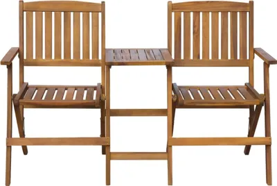 Produktbild von vidaXL Záhradná lavička skladacia s čajovým stolíkom 140 cm masívne drevo akácia