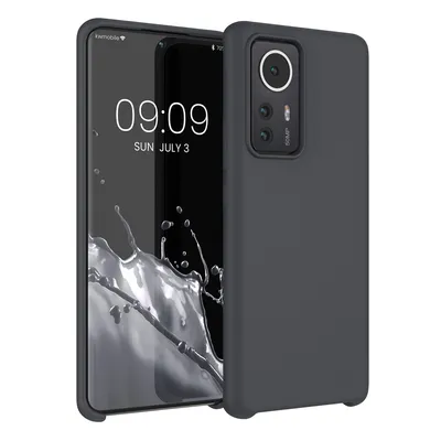 Produktbild von kwmobile Hülle kompatibel mit Xiaomi 12 Pro Hülle - Silikon Handy Case - Handyhülle weiche Oberfläche - kabelloses Laden - Schwarz matt