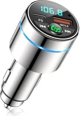 Productafbeelding van Bluetooth-автомобильный терминал с зарядным устройством мощностью 18 В, автомобильный терминал с функцией громкой связи, поддержкой Bluetooth-музыки, шумоподавлением, эффектом "ауры" и высококачественным звуком