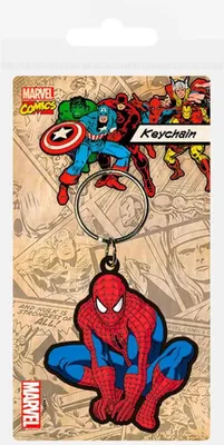 Produktbild von Spider-Man (Crouch) - Gummi Schlüsselanhänger