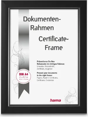 Immagine prodotto di Hama Cornice di plastica Chill Black 21 x 29,7 cm DIN A4