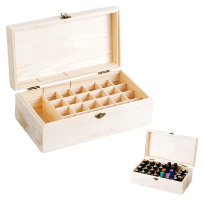 Immagine prodotto di Omgoods - Scatola di legno per l'olio essenziale con 32 scomparti