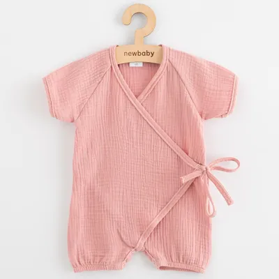 Obrázek produktu pro Kojenecký letní mušelínový overal New Baby pink, vel. 80 (9-12m)