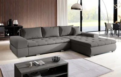 Produktbild von AX LIVING Couch Sofa L Form Sivaso Braun 310 cm mit Schlaffunktion