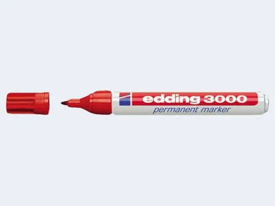 Produktbild von Edding 3000 rot 1,5-3mm Rundspitze permanent