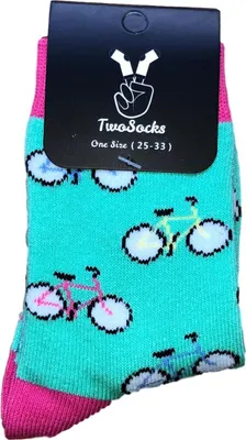 Produktbild von Lustige bunte Kindersocken Bike Fahrrad Motiv Jungen Mädchen witzige Strümpfe als Geschenk, atmungsaktiv Einheitsgröße