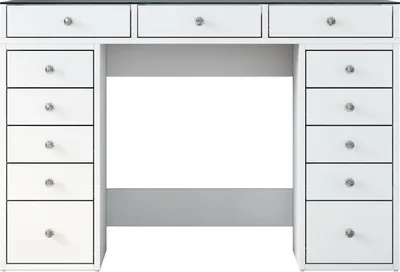 Image de Boldone - Commode, 120x45x80h cm Blanc, 13 Tiroirs