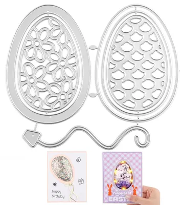 6er Set Osterei Schnittformen für Kartenherstellung DIY Scrapbooking