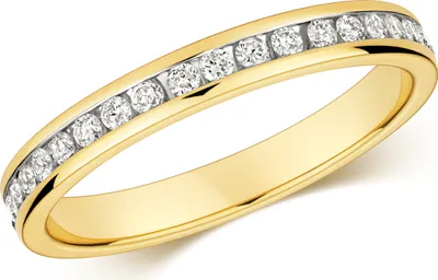 Produktbild von Funkelndes Feuer 9 Karat (375) Gold Eternity Diamant Damenring Brillant-Schliff 0.57 Karat H - I1 I2, 53 (16.9); TRS318949KYRSM
