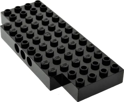 Produktbild von 1x Lego Bau Platte modifiziert 5x12x1 schwarz Base Stein Grundplatte 45403