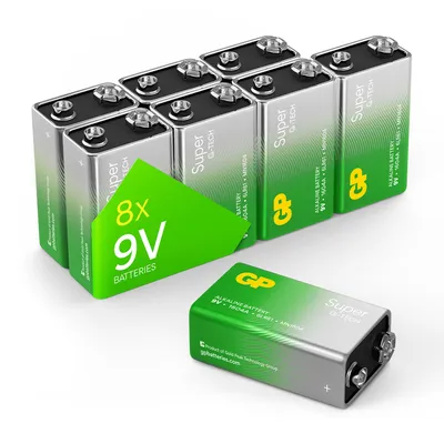 Produktbild von GP Batteries Super Alkaline 16.50.2181, Einwegbatterie, 9V, Alkali, 9 V, 8 Stück(e)