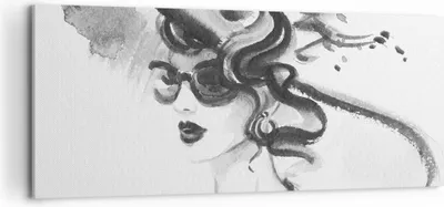 Produktbild von Bild auf Leinwand - Leinwandbild - Frau Modell - 100x40cm - Wand Bild - Wanddeko - Wandbilder - Leinwanddruck - Bilder - Kunstdruck - Wanddekoration - Leinwand bilder - Wandkunst - AB100x40-4066