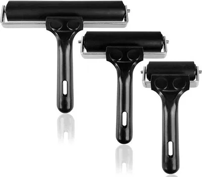 Obrázek produktu pro Gumový váleček, měkký razítkový váleček pro tisk, inkoust a barvy, 6 cm, 10 cm, 15 cm