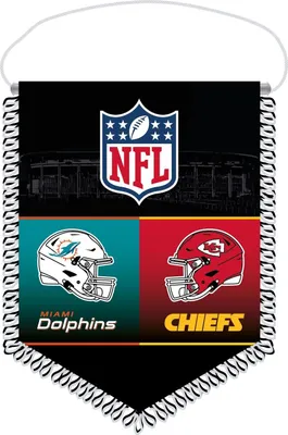Obrázok produktu pre NFL Frankfurt Game 21x28cm Wimpel - Dolphins vs. Chiefs