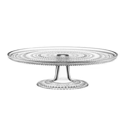 Produktbild von Iittala Kastehelmi Kuchenplatte mit Fuß - 315 mm - Klar