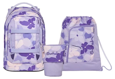 Produktbild von Satch, Schulrucksack-Set PACK Lilac Blossom 3-teilig, ab 5. Klasse