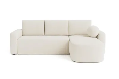 Image de Canapé d'angle MILO crème avec fonction couchage et coffre de rangement 200x138 cm – Confort, élégance et fonctionnalité
