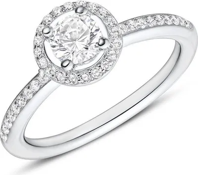 Produktbild von 925er Silber Verlobungsring mit weißen Zirkonia von JEWLIX