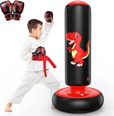 Obrázek produktu pro QPAU Nafukovací boxovací pytel pro děti 48 palců červený