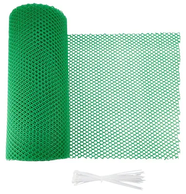 Zdjęcie produktu dla 1 rolka siatki ogrodzeniowej, tworzywo sztuczne, szerokość 40 cm, kolor zielony