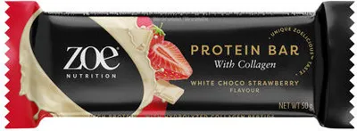 Immagine prodotto di zoe Protein Bar, 50 g - White Chocolate Strawberry