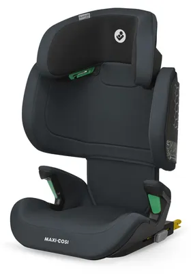Image de Maxi-Cosi RodiFix M i-Size Siège pour enfant, Rehausseur de siège à dossier haut, 3,5-12 ans, ISOFIX, protection contre les chocs latéraux G-CELL, hauteur réglable, Basic Grey