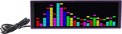 Obrázek produktu pro Hudební spektrální displej 16x24RGB Spektrum 12 dynamických 7 barevných efektů Rytmus LED Pickup Ambient Light Elektronické hodiny Hlasem aktivovaný displej